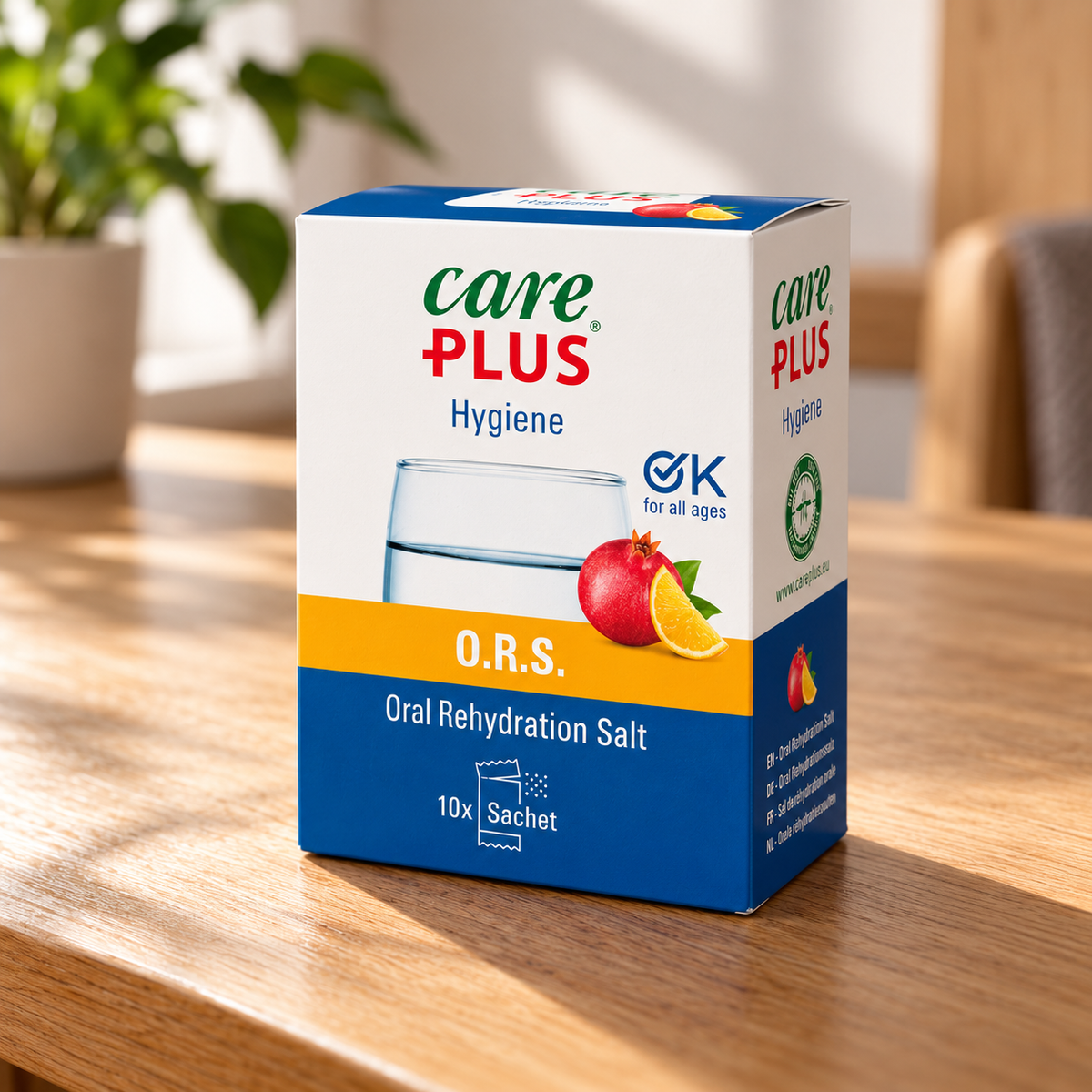 Care Plus O.R.S. rehydratiezout granaatappel/sinaasappel (10 sachets)