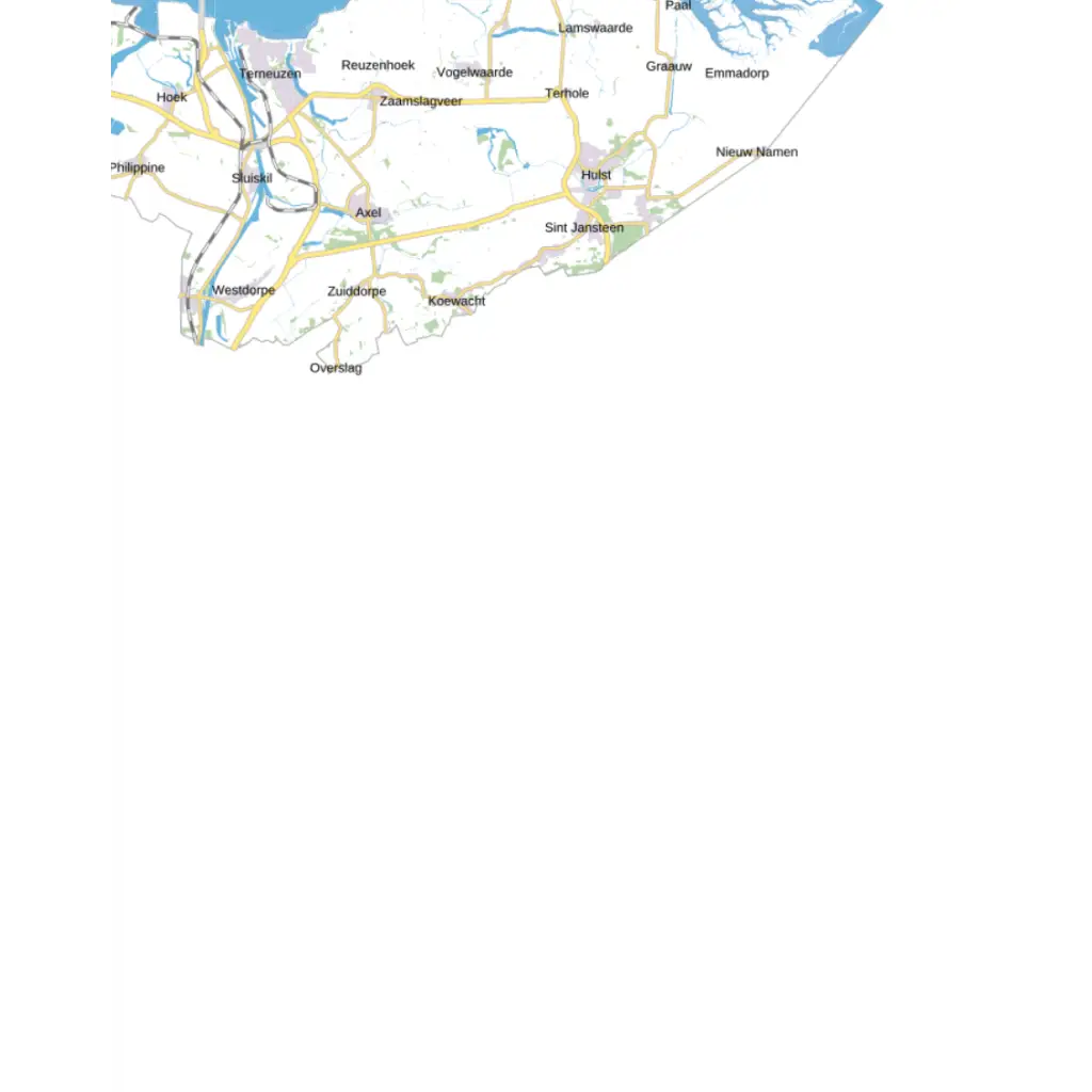 Topografische kaart 1:100.000 - 29 Hulst kaarten