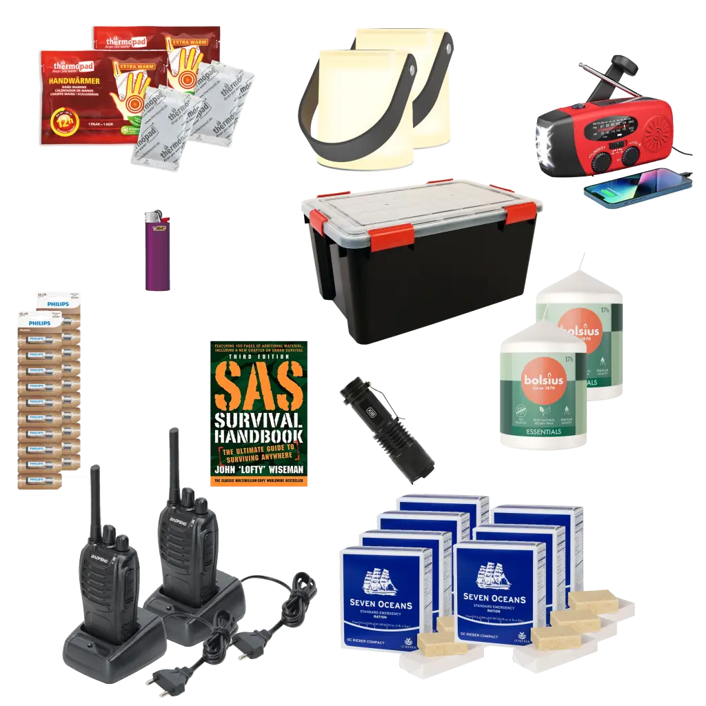 2-persoons Blackout Pack voor 3 dagen (incl. walkie talkies) - noodpakket
