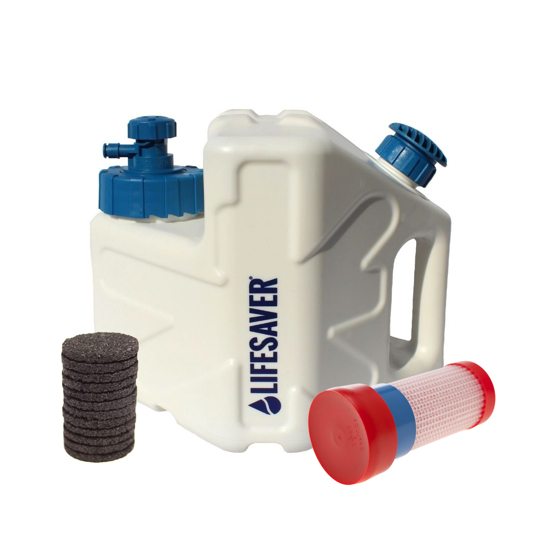 LifeSaver Cube Emergency Preparedness Pack met extra filter en koolschijven