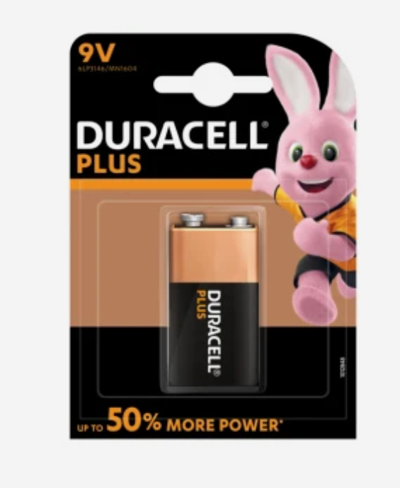 Duracell Alkaline Plus 9V 6LR61/MN1604