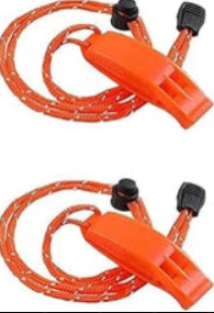 Notfallpfeife, Orange, 100 dB, Unverzichtbar für Survival, Trekking und Notfälle