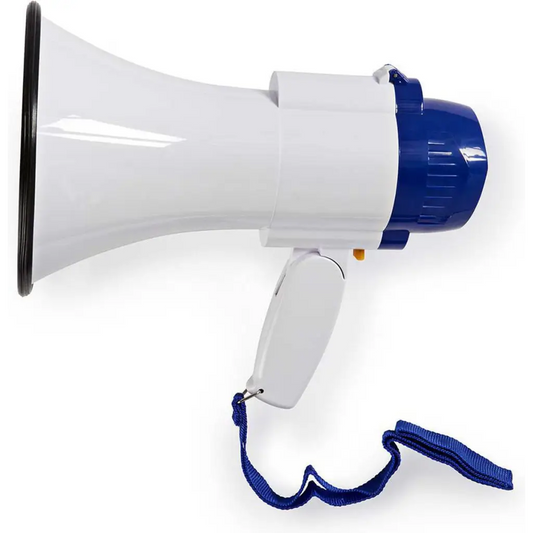 Megafoon – 250 m bereik | 115 dB | Opnamefunctie & sirene