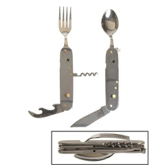 Mil-Tec foldable cutlery set 6-in-1 stainless steel