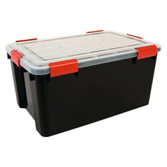 Waterproof storage box with 6 strong clip closures