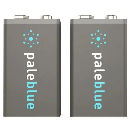 Pale Blue Li-Ion oplaadbare 9V-batterijen (2 stuks) met oplaadkabel