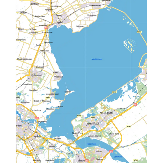 Topografische kaart 1:100.000 - 12 Amsterdam kaarten