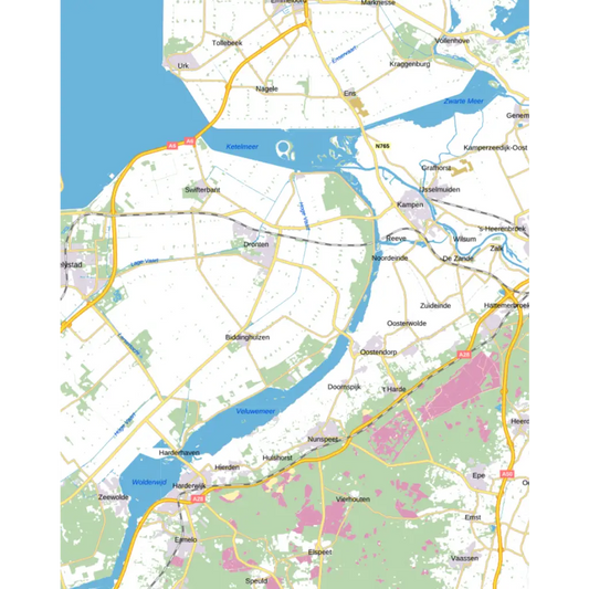 Topografische kaart 1:100.000 - 13 Harderwijk kaarten