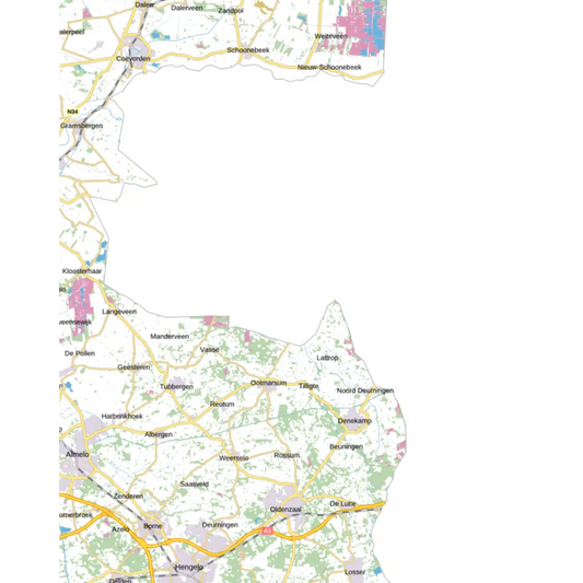 Topografische kaart 1:100.000 - 15 Almelo kaarten