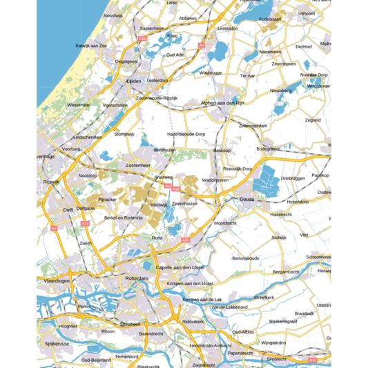 Topografische kaart 1:100.000 - 17 Rotterdam kaarten