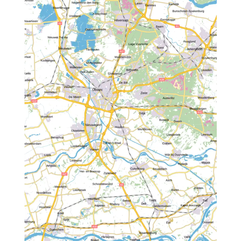 Topografische kaart 1:100.000 - 18 Utrecht kaarten