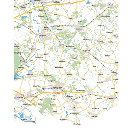 Topografische kaart 1:100.000 - 20 Zutphen kaarten