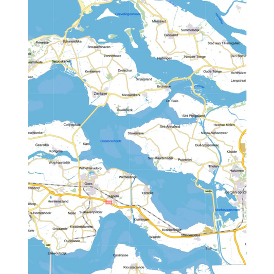Topografische kaart 1:100.000 - 23 Bergen op Zoom kaarten