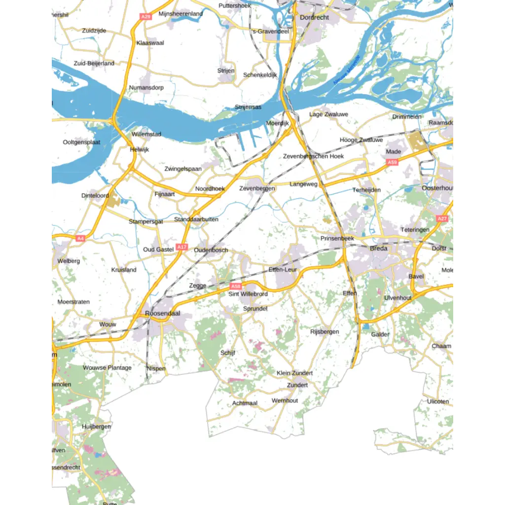 Topografische kaart 1:100.000 - 24 Breda kaarten