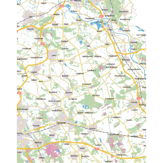 Topografische kaart 1:100.000 - 26 Helmond kaarten