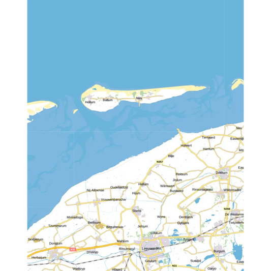 Topografische kaart 1:100.000 - 3 Leeuwarden kaarten