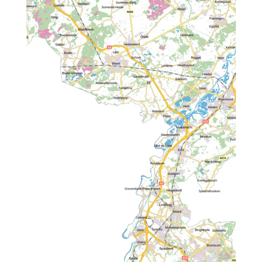 Topografische kaart 1:100.000 - 32 Roermond kaarten